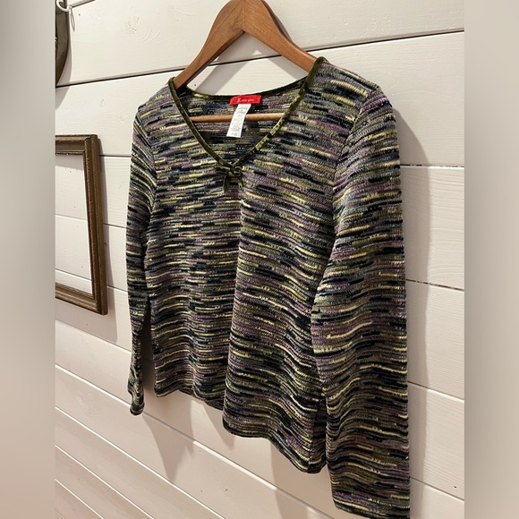 Y2K ANN KLEIN velvet sweater size M - Picture 7 of 9